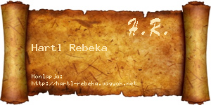 Hartl Rebeka névjegykártya